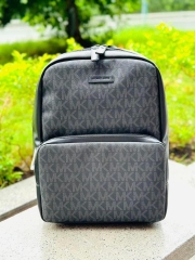 Balo Michael Kors MK Everett Black Front Pocket Large Backpack