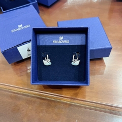 SWAROVSKI Iconic SWAN earrings (Swan, Blue, Rhodium plated) - KHUYÊN TAI THIÊN NGA XANH CHUYỂN MÀU OMBRE - SWAROVSKI - JEWELRY