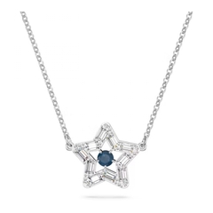 SWAROVSKI Stella pendant (Mixed cuts, Star, Blue, Rhodium plated) - Dây cổ, dây chuyền ngôi sao - SWAROVSKI - JEWELRY NECKLACE