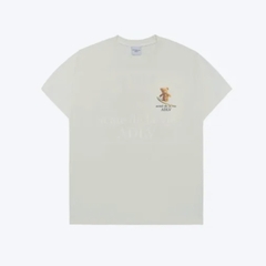 ÁO ADLV SURF BEAR SHORT SLEEVE T-SHIRT CREAM - Áo thun cổ tròn tay lỡ màu trắng kem