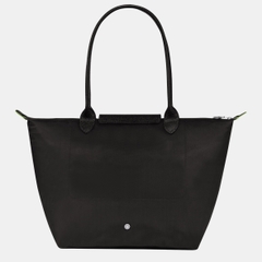 LARGE SIZE - TÚI LONGCHAMP LE PLIAGE NOIR GREEN L TOTE BAG - BLACK - Túi xách màu đen, quai nắp đen