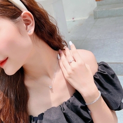 SWAROVSKI Attract stud earrings (Square cut, White, Rhodium plated) - Khuyên tai thiên nga pha lê trắng - JEWELRY