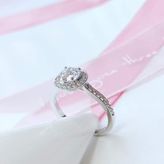 SWAROVSKI Angelic ring (Round cut, White, Rhodium plated) - RINGS - Nhẫn pha lê trắng - JEWELRY