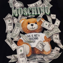 ÁO MOSCHINO DOLLAR TEDDY BEAR BLACK T-SHIRT