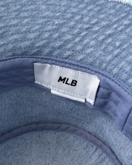 MŨ MLB Color Denim Safari Bucket Hat New York Yankees NY Blue - Mũ vành tròn, có dây thắt, màu xanh