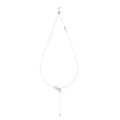 SWAROVSKI Hyperbola Y necklace (Infinity, White, Rose gold-tone plated) - Dây cổ, dây chuyền hình vô cực - JEWELRY NECKLACE