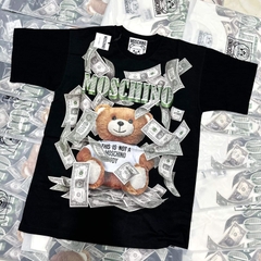 ÁO MOSCHINO DOLLAR TEDDY BEAR BLACK T-SHIRT