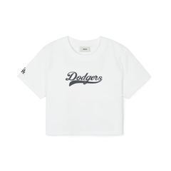 Áo MLB Women's Basic Varsity Cultive Crop T-Shirt New York Yankees White - Áo thun cổ tròn, dáng ngắn, tay lỡ màu trắng