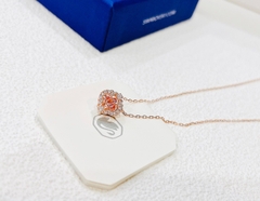 SWAROVSKI Una necklace (Clover, Pink, Rose gold-tone plated) - Dây cổ, dây chuyền pha lê hồng - JEWELRY NECKLACE