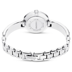 SWAROVSKI Matrix Bangle watch (Swiss Made, Crystal bracelet, White silver) - Đồng hồ, mặt tròn, dây kim loại, đính đá pha lê màu trắng - JEWELRY