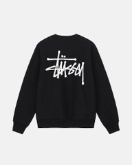 ÁO STUSSY BASIC CREW SWEATSHIRT BLACK