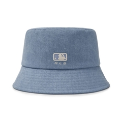 MLB Unisex Cursive Lettering Denim Bucket Hat NY Yankees Blue - Mũ vành tròn, màu xanh