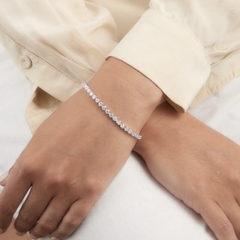 PANDORA Sparkling Slider Tennis Bracelet (Silver Sterling, White Zirconia) - Vòng/lắc tay bạc 925, đá CZ trắng - JEWELRY BRACELETS