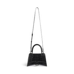 TÚI BALENCIAGA HOURGLASS SMALL CROCODILE IN BLACK (da CROC)