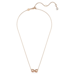 SWAROVSKI Hyperbola pendant (Pavé, Infinity, White, Rose gold-tone plated) - Dây cổ, dây chuyền hình vô cực - JEWELRY NECKLACE