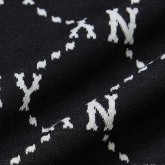 Áo MLB Women's Diamond Monogram Jacquard Collar Polo Shirt New York Yankees