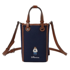 Túi WHOAU Steve Mini Square Crossbag Navy - Túi đeo chéo có quai màu xanh đen