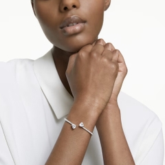 SWAROVSKI Attract Soul bangle (Heart, White, Rhodium plated) BRACELET - Vòng/lắc tay pha lê trắng - JEWELRY