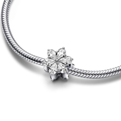 PANDORA Sparkling Herbarium Cluster Charm (Silver Sterling, Zirconia) - Hạt trang trí vòng tay, hình hoa cỏ, đính đá CZ lấp lánh, bạc 925 - JEWELRY