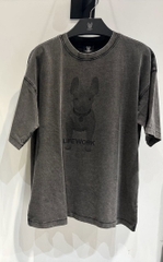 ÁO THUN LIFEWORK BULLDOG WASHING DARK GREY T-SHIRT - Áo thun cổ tròn tay lỡ màu xám đậm