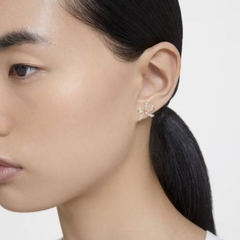 SWAROVSKI Volta stud earrings (Bow, Small, White, Rose gold-tone plated) - KHUYÊN TAI HÌNH NƠ - SWAROVSKI - JEWELRY