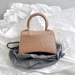 TÚI BALENCIAGA HOURGLASS XS CROC BEIGE NUDE (da CROC)