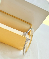 SWAROVSKI Attract Soul bangle (Heart, White, Rhodium plated) BRACELET - Vòng/lắc tay pha lê trắng - JEWELRY