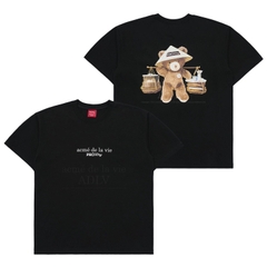 (PHỞ STORY x ADLV) ÁO THUN ADLV BASKET BEAR BLACK T-SHIRT
