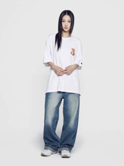 ÁO ADLV x HOSHI TIGER FIGURE WHITE T-SHIRT - ÁO THUN CỔ TRÒN TAY LỠ MÀU TRẮNG