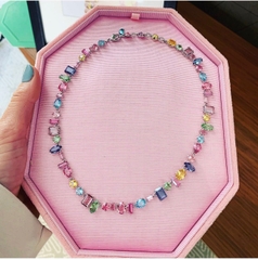 SWAROVSKI Gema necklace (Mixed cuts, Multicolored, Rhodium plated) -  Dây cổ, dây chuyền SWAROVSKI - JEWELRY NECKLACE