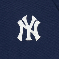 Áo MLB Varsity shoulder color overfit collar POLO shirt New York Yankees NAVY