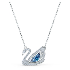 SWAROVSKI Dancing Swan necklace (Swan, Blue, Rhodium plated) -  Dây cổ, dây chuyền SWAROVSKI - JEWELRY NECKLACE