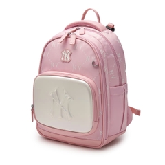 MLB Dia Monogram School Bag Set (backpack + tote crossbody bag) NY NEW YORK Pink - Bộ gồm 2 món (Balo + Túi) màu hồng