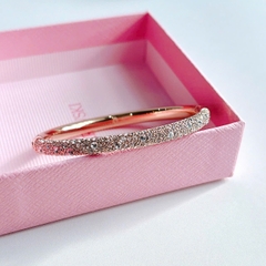 SWAROVSKI Sublima bangle (Snow pavé, White, Rose gold-tone plated) - Vòng, lắc tay màu vàng hồng, pha lê trắng - JEWELRY