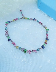 SWAROVSKI Gema necklace (Mixed cuts, Multicolored, Rhodium plated) -  Dây cổ, dây chuyền SWAROVSKI - JEWELRY NECKLACE