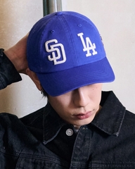 MLB League Logo Unstructured Ball Cap LA Blue - Mũ lưỡi trai, nón kết màu xanh