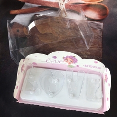 Set hộp mica khuôn Love/ 10 bộ