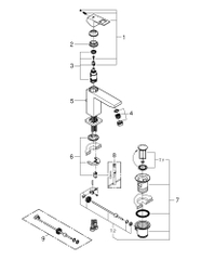 Vòi Lavabo Grohe Eurocube 23445000