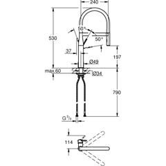 Vòi Rửa Bát Grohe Essence Kitchen Tap 30294000