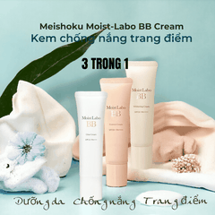 Kem lót kiềm dầu Meishoku Moist-Labo BB che khuyết điểm dưỡng makeup lót trang điểm chống nắng cho da dầu da khô