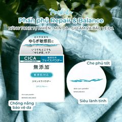 Phấn phủ Meishoku Repair and Balance Skin Care Powder siêu mịn chống nắng che phủ nâng tông SPF32 PA+++ 6g