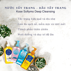 Nước tẩy trang Dầu tẩy trang Kose Softymo Cleansing sạch sâu dịu nhẹ an toàn cho mọi loại da Nhật Bản