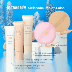 Kem lót kiềm dầu Meishoku Moist-Labo BB che khuyết điểm dưỡng makeup lót trang điểm chống nắng cho da dầu da khô