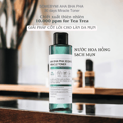 Nước Hoa Hồng Some By Mi làm sạch da dầu mụn trong 30 ngày AHA BHA PHA 30 Days Miracle Toner 150ml (HSD: 26/07/2025)