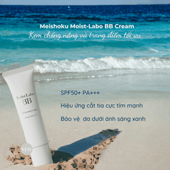 Kem lót kiềm dầu Meishoku Moist-Labo BB che khuyết điểm dưỡng makeup lót trang điểm chống nắng cho da dầu da khô