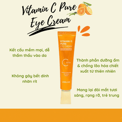 Kem mắt Lebelage Vitamin C Pure Eye Cream giảm thâm giảm vết nhăn vùng mắt bọng mắt hiệu quả 40ml Hàn Quốc