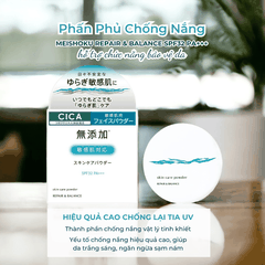 Phấn phủ Meishoku Repair and Balance Skin Care Powder siêu mịn chống nắng che phủ nâng tông SPF32 PA+++ 6g