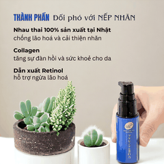 Serum Meishoku Placewhiter Serum Retinol và nhau thai giúp dưỡng trắng chống lão hoá và cấp ẩm 30ml Nhật Bản