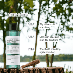 Nước Hoa Hồng Some By Mi làm sạch da dầu mụn trong 30 ngày AHA BHA PHA 30 Days Miracle Toner 150ml (HSD: 26/07/2025)