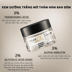 Kem dưỡng trắng mờ thâm nám Melas 2X Day & Night Cream PrettySkin giúp làn da trắng sáng giảm thâm nám 50ml